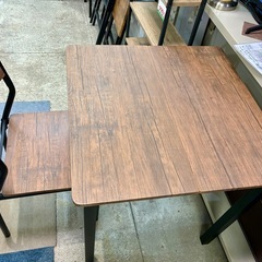 2人掛けダイニングセット 中古 家具 買取 テーブル＋シンプルデザインチェア）の画像
