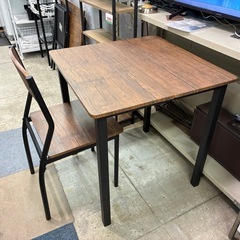 2人掛けダイニングセット 中古 家具 買取 テーブル＋シンプルデザインチェア）の画像