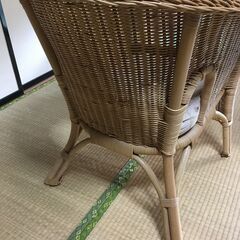  【引き取り限定。置き配。越前市】籐椅子　Aの画像