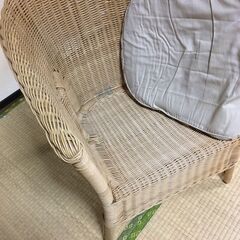  【引き取り限定。置き配。越前市】籐椅子　Aの画像
