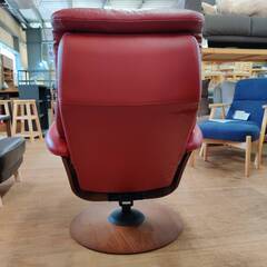 【愛品倶楽部柏店】karimoku Chitano カリモク チターノ 本革リクライナー1人掛けソファ&オットマン THE FIRST 幅77cm Mサイズの画像