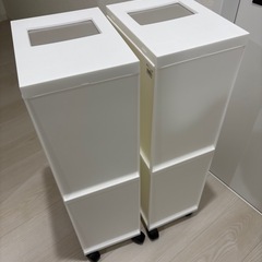 新品　ゴミ箱　2つセット　白　ホワイト　ダストケースの画像
