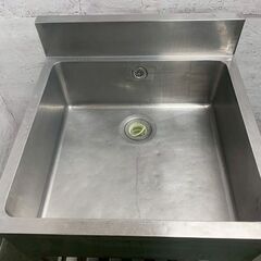 ステンレス製 1槽シンク W750×D750×H950 厨房 厨房機器 店舗 店舗用品 中段付 流し台  業務用 ステンレスシンク A0810YGの画像