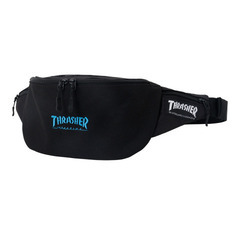 【10%OFF】THRASHER TH-V ウエストバッグ 4L ユニセックス BLACK / BLUE　US表するスケートボード専門誌THRASHER MAGAZINEブランド　送料無料　の画像