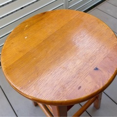 木製　スツールの画像