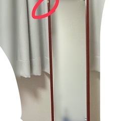 全身鏡 赤 姿見 鏡の画像