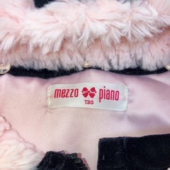メゾピアノ　ピンク　ショートコート　ジャンパー　130　の画像