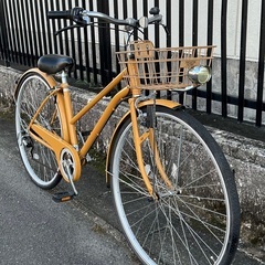 ＜整備済・美品車＞あさひサイクル・INNOVATION FACTORY（イノベーションファクトリー） 27インチ・自転車 シマノ外装6段変速 鍵付き・後輪タイヤ新品・パンク無料修理券付でお得！の画像