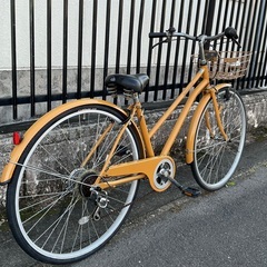 ＜整備済・美品車＞あさひサイクル・INNOVATION FACTORY（イノベーションファクトリー） 27インチ・自転車 シマノ外装6段変速 鍵付き・後輪タイヤ新品・パンク無料修理券付でお得！の画像