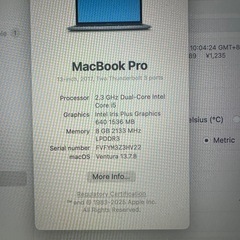 MacBook PRO 2017 美品の画像