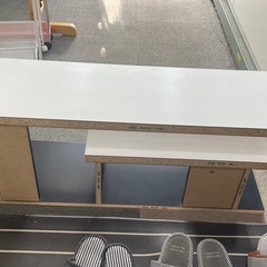 【リサイクルサービス八光】幅90㎝　白井産業　ホワイト＆ブラック　テレビボード　35型まで対応の画像