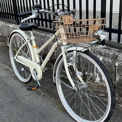 ＜整備済・美品車＞可愛い💕あさひサイクル INNOVATION FACTORY（イノベーションファクトリー） 22インチ・子供自転車 変速なし ホワイト・パンク無料修理券付でお得！の画像