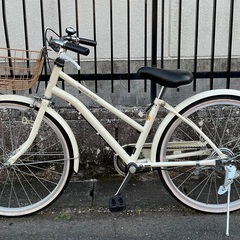 ＜整備済・美品車＞可愛い💕あさひサイクル INNOVATION FACTORY（イノベーションファクトリー） 22インチ・子供自転車 変速なし ホワイト・パンク無料修理券付でお得！の画像