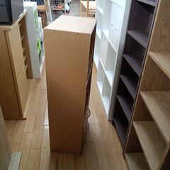 ★リユースのサカイつくば店★TK7191  収納棚 ナチュラル H102×D26×W40 クリーニング済みの画像