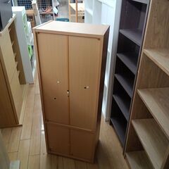 ★リユースのサカイつくば店★TK7191  収納棚 ナチュラル H102×D26×W40 クリーニング済みの画像