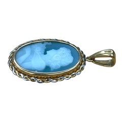 ペンダントトップ グリーン×ゴールド   K18の画像