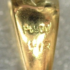 ペンダントトップ グリーン×ゴールド   K18の画像