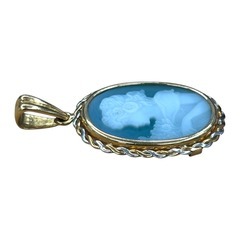 ペンダントトップ グリーン×ゴールド   K18の画像