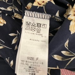 VIS 花柄ブラウス　Vネックの画像