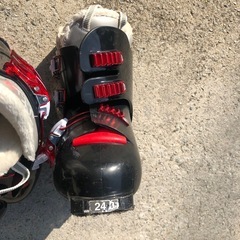 中古GENFACTORY ROOXIS 子ども用スキー靴 24.0cm 黒/赤インナーボアの画像
