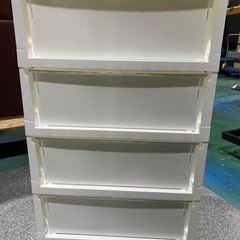 収納ケース 4段 プラスチック 衣装ケース 幅540奥410高さ850mm【中古　美品
】の画像