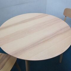 IKEA LISABO リーサボー テーブル＆チェア2脚 アッシュ材突き板/アッシュ 105 cm KA02の画像