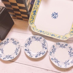 未使用　重箱　おせち　たち吉 黄地聖果 角大皿 盛皿の画像