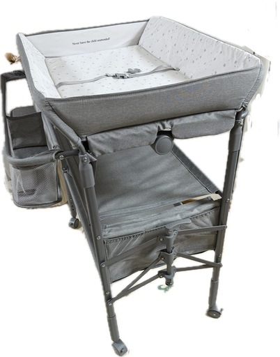 Maydolly オムツ交換台(折り畳み可・高さ調節可・キャスター付・収納付）