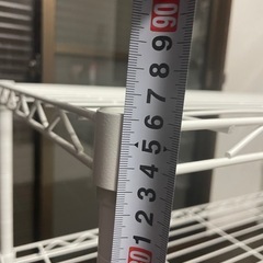 ✨即決歓迎✨【幅40×奥行30×高90cm】白いスチールラック 3段 キャスター付き 収納棚の画像
