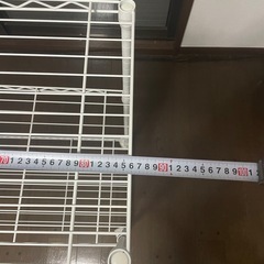 ✨即決歓迎✨【幅40×奥行30×高90cm】白いスチールラック 3段 キャスター付き 収納棚の画像
