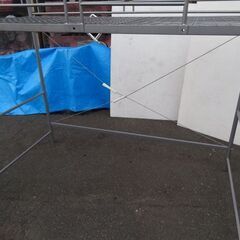 階段付パイプベッド(宮無)(ハイタイプ) ロフトベッド シングルベッドフレーム スチールフレーム☆札幌市白石区☆店頭お引き取り歓迎【自社配送は札幌市内限定】【倉庫保管】の画像