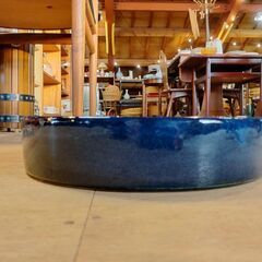 花器 水盤 陶器 シンプル ネイビー オブジェ 　/MJ-1305 2Fの画像