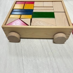 美品 KAWAI カラー引き車つみきの画像