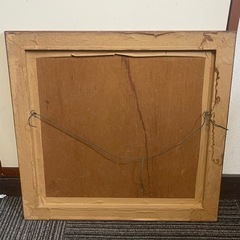 オリジナルバティック絵画　ジョグジャカルタ、ジャワ、インドネシア 花 インテリア 絵画 額装 壁掛け 額縁 真作 額 画の画像