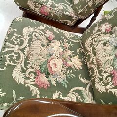 リユースのサカイ栃木店★ジモティ割あり★ カリモク ソファー（コロリアル　セパレートタイプ） 柄×ブラウン W130×D68×H76 クリーニング済み TC11480の画像