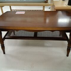 リユースのサカイ栃木店★ジモティ割あり★ カリモク ローテーブル ブラウン W103×D89×H47 クリーニング済み TC11481の画像