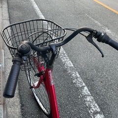 赤い自転車26インチ、変速あり　7000円の画像