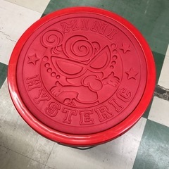 ★ジャングルジャングル貝塚店★ヒステリックミニ Hysteric Mini バケツ　赤　収納　ヒスミニMINIちゃん　スツール　蓋付きバケツ　ふた付き　貝塚市　二色浜　リサイクルショップの画像