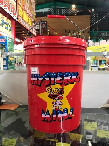 ★ジャングルジャングル貝塚店★ヒステリックミニ Hysteric Mini バケツ　赤　収納　ヒスミニMINIちゃん　スツール　蓋付き