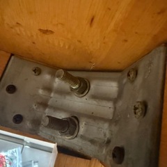 ダイニングテーブルセット　木目　椅子二脚の画像