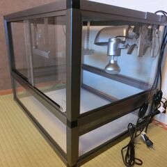 爬虫類、小動物ゲージ　ゼンスイ　タフキュービック60×45×45　２台セットの画像