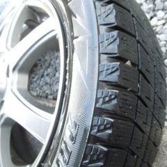 アルミホイール　4本　13インチ　古タイヤつき　PCD100の画像