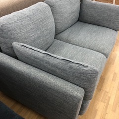 【ドリーム川西店御来店限定】☆ジモティー見たよ♪割引☆2Pソファ　GRY クリーニング済み 【2125560000034263】の画像