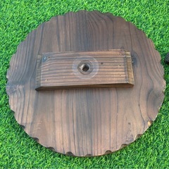 アンティーク調 サイドテーブル 木製 柄タイル 直径約45cm 高さ約56cm ラウンドテーブル インテリア 家具の画像