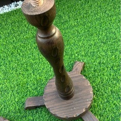 アンティーク調 サイドテーブル 木製 柄タイル 直径約45cm 高さ約56cm ラウンドテーブル インテリア 家具の画像