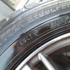 アルミホイール4本　165/65R14　スタッドレスつき　21ラパンに使用の画像