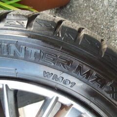 アルミホイール4本　165/65R14　スタッドレスつき　21ラパンに使用の画像