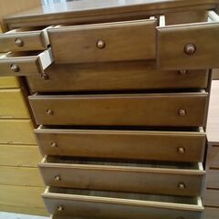 リユースのサカイ栃木店★ジモティ割あり★  タンス ブラウン W86×D44×H135.5 クリーニング済み TC11486の画像