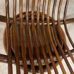 ラタン　回転式チェア　レトロの画像