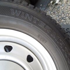 2023年　スタッドレスつき鉄チンホイール　4本　165/80R13　9.9部山の画像